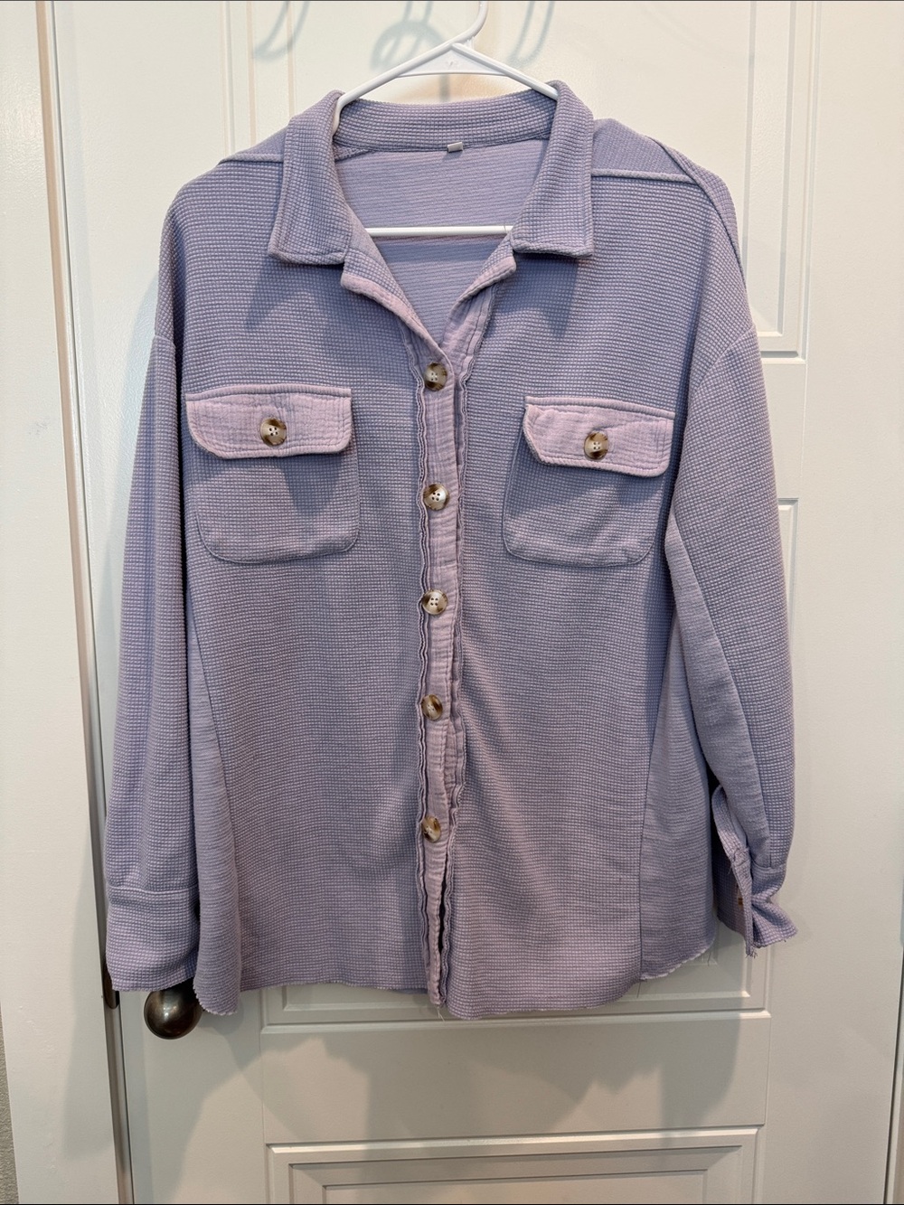 Amazon Lavender Button-Down Shirt Jacket